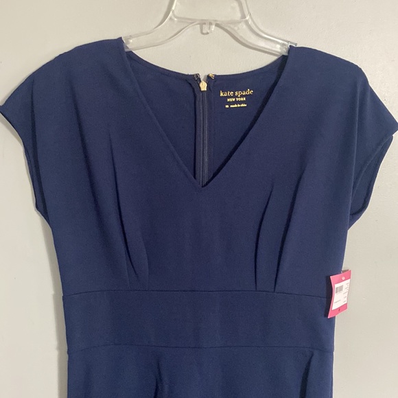 Kate Spade Ponte Cap-sleeve Flounce Dress - Picture 6 of 8